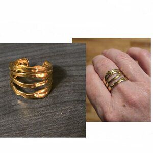 NWT Gold Multi-strand Open Ring